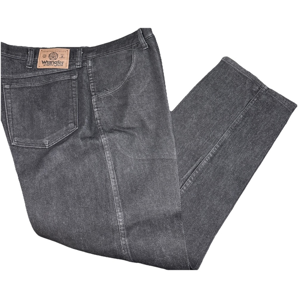 Wrangler jeans Mens 38x30 Black Authentic Straight Leg Jeans Workwear Vintage